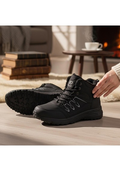 Ispartalılar 579 Ortopedik Kaymaz Taban İçi Kürklü Kadın Erkek Bot Ayakkabı Unisex Bot Siyah Ispartalılar 579 Ortopedik Kaymaz Taban İçi Kürklü Kadın Erkek Bot Ayakkabı Unisex Bot Siyah