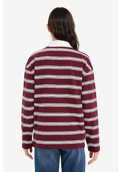 Defacto Loose Fıt Çizgili Sweatshirt G9467ax26sppn74 Pembe-pn74