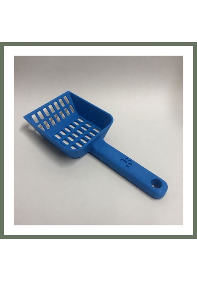 Bezos 3d Baskı Kedi Kumu Küreği - Geniş Hazneli Eleme Küreği-mavi Bezos1