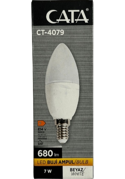 Cata Ct-4079 7w 6400k Beyaz Işık E14 Duylu Led Buji Ampul 10 Adet