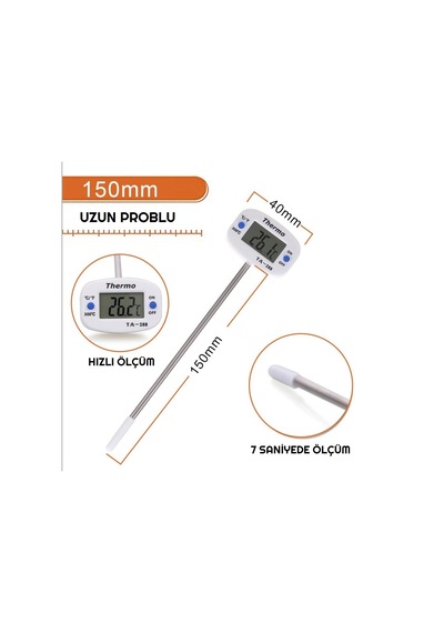 Thermo TA-288 Oynar Başlıklı Dijital Mutfak Yemek Termometresi