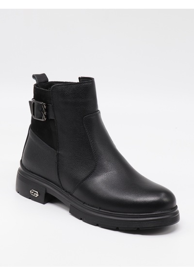 Nesilshoes Nesil Shoes Marr 860 Hakiki Deri İçi Kürklü Kadın Bot Siyah