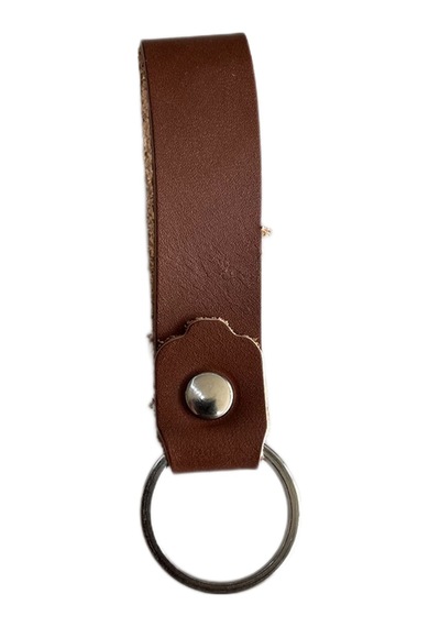 Lnleather Gerçek Deri Özel Tasarım Şerit Tipi Anahtarlık 3 Adet