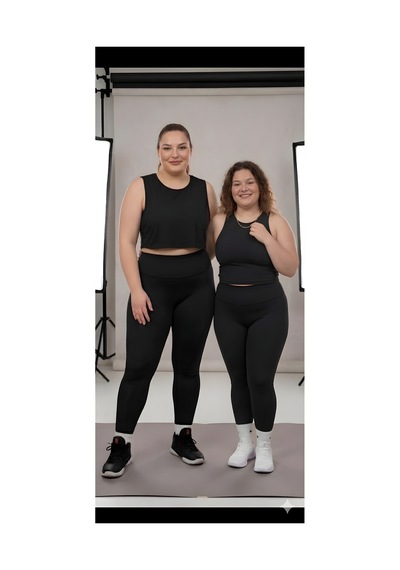 Sngl Tekstil Uzun Boylular İçin Büyük Beden Tayt 3xl-4xl-5xl-6xl-7xl-8xl Siyah