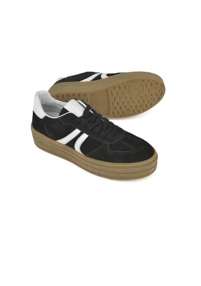 Ziya, Kadın Hakiki Deri Sneaker 1431000z6640 Siyah Siyah