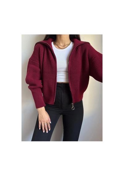 Flex Fashıon Kadın Esnek Örgü Trend Fermuarlı Dik Yaka Popüler Triko Hırka Bordo - 760178304 Bordo - 760178304 Bordo Flex Fashıon Kadın Esnek Örgü Trend Fermuarlı Dik Yaka Popüler Triko Hırka Bordo - 760178304 Bordo - 760178304 Bordo
