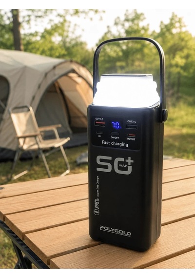 Ers 50.000 Mah Taşınabilir Powerbank 22,5 W Hızlı Şarj 4 Dahili Şarj Kablosu Dijital Ekran Led Aydınlatma Ve Taşıma Sapı Çok Renkli 92152488