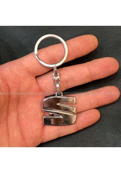 Seat Uyumlu Model 3D Gümüş Renk Araba Otomobil Logo Anahtarlık