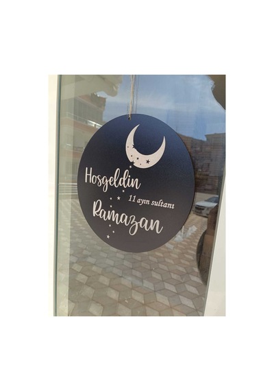 Pey Aksesuar Hoşgeldin Ramazan Kapı Süsü, Ramazan Duvar Dekoru, Ramazan Duvar Süslemesi Siyah