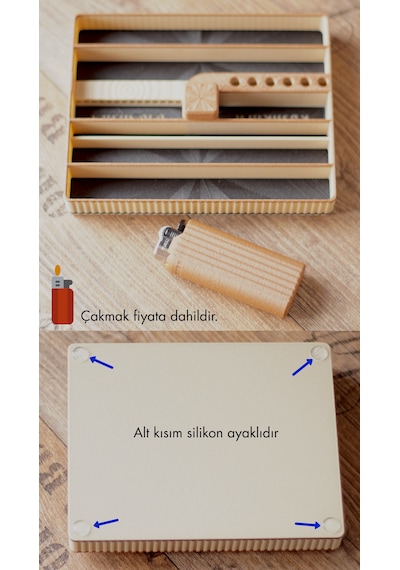 Tabac Tray Tütün Tepsisi - Premium Tasarım Organizer Krem