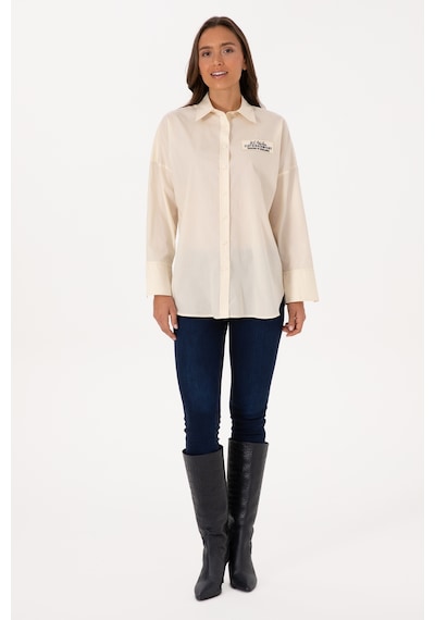 U.s. Polo Assn. Kadın Gömlek Desenli 50308766-vr256 İnci