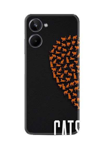 Realme 10 Kılıf Silikon Desen Özel Seri Cats 1792