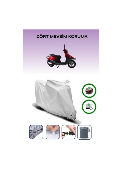 Gri Arka Çanta Ve Kilit Uyumlu Arora Ar 100t 2a Special Uyumlu Motor Brandası