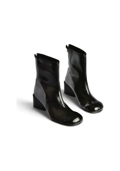 Fox Shoes Z920234060 Siyah Rustik Kalın Topuklu Kadın Bot