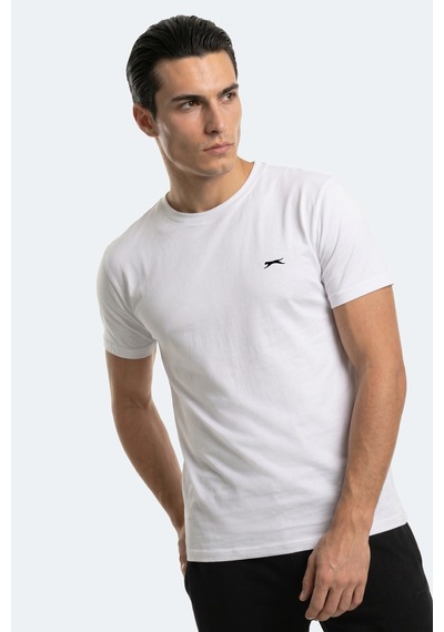 Slazenger Rosalva T Erkek Pamuklu Beyaz Tişört