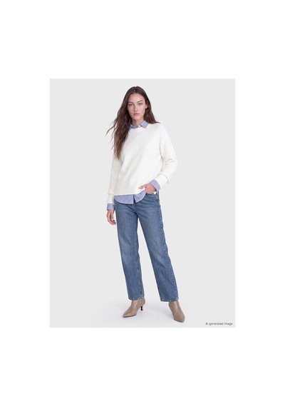LC Waikiki Alıta Cıty Farkıyla Lcw Modest Ekru Oval Yaka Kadın Triko Kazak Ekru - 931135524 Ekru LC Waikiki Alıta Cıty Farkıyla Lcw Modest Ekru Oval Yaka Kadın Triko Kazak Ekru - 931135524 Ekru