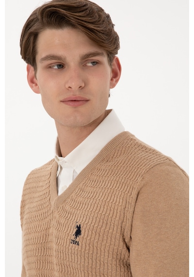 U.S. Polo Assn. Erkek Camel Melanj Basic Kazak 50288879-VR122