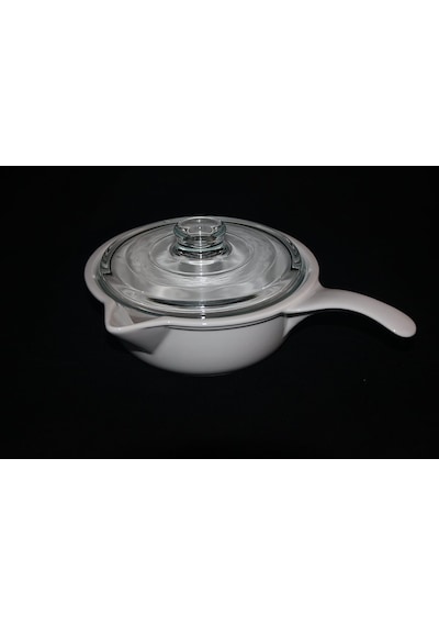 Pomax 0.9 Litre 20 CM Fırın Kabı Tava Tıplı İthal Çekoslavak Beyaz