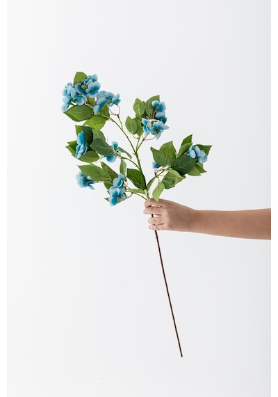 Yapay Lux Menekşe Dalı Mavi 80 Cm 5 Yaprak Mavi