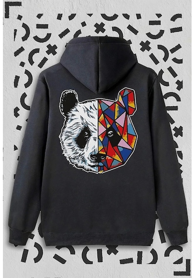 Merkür Store Sevgili Çift Kombinleri Panda Tasarım 2 Ürün Siyah Kapüşonlu Sweatshirt SIYAH Merkür Store Sevgili Çift Kombinleri Panda Tasarım 2 Ürün Siyah Kapüşonlu Sweatshirt SIYAH