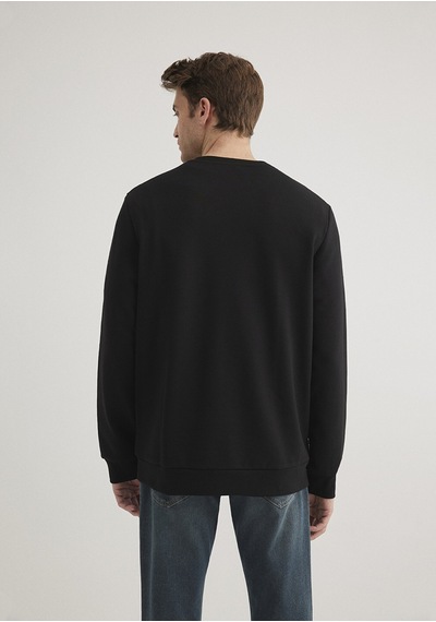 Mavi - Bisiklet Yaka Siyah Sweatshirt 0s10329-900 Siyah
