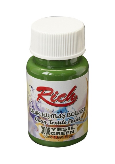 Yeşil Opak Akrilik Kumaş Boyası 50 Cc Yeşil
