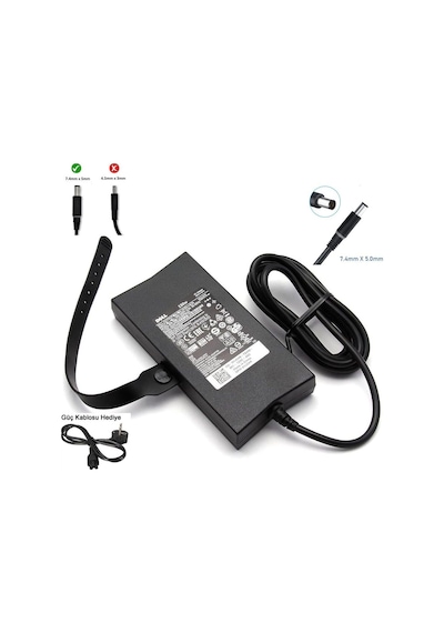Dell Inspiron 7566, 7567, 7577 Adaptör Dell Şarj Cihazı