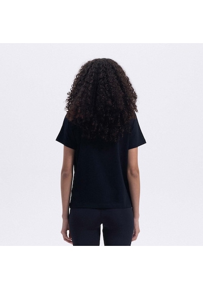 Ellesse Ef445-bk Bisiklet Yaka Kadın T-shirt - Siyah