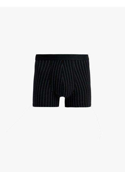 Koton Pamuklu Desenli 3'lü Boxer Seti Siyah Çizgili 6wlm90069mk Siyah Çizgili