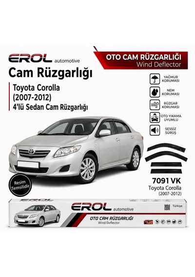 Toyota Corolla 2007-2012 4'lü Mugen Cam Rüzgarlığı