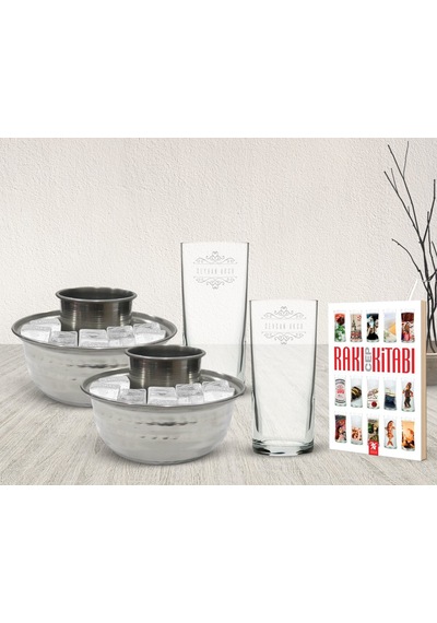 Kişiye Özel İkili Rakı Bardağı Ehl-i Keyif Seti Ve Rakı Cep Kitabı