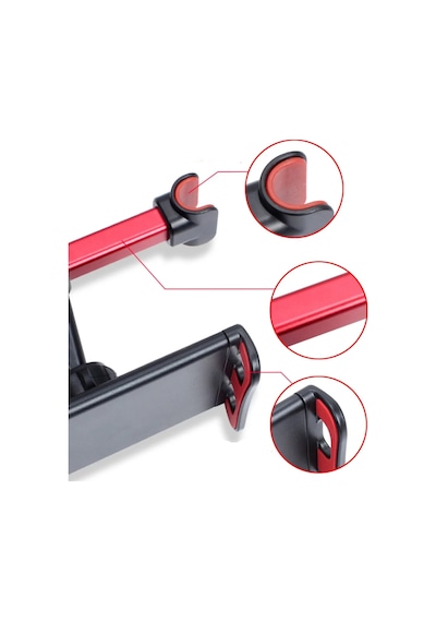 Araç İçi Koltuk Arkası Telefon Tablet Stand Koltuk Arkası Metal Stand Kaliteli Sarsılmaz Tabletstand Siyah