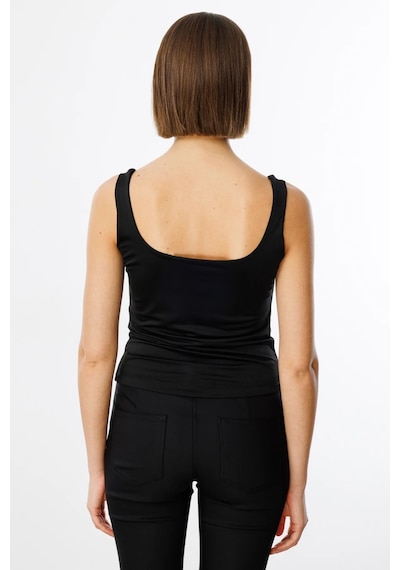 On Fashion Kare Yaka Kadın Kalın Askılı Bluz 25y.on.blz.51508.01 Siyah