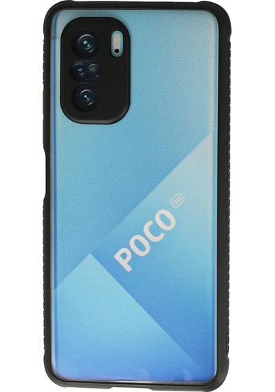 Poco F3 Kılıf Miami Şeffaf Silikon - Siyah Bzsxx00 1