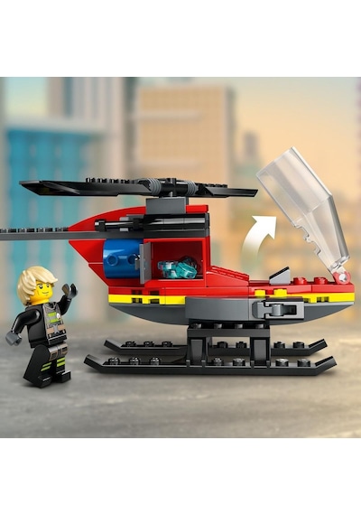 LEGO® City İtfaiye Kurtarma Helikopteri 60411 5+ Yaratıcı Oyuncak Yapım Seti - 85 Parça