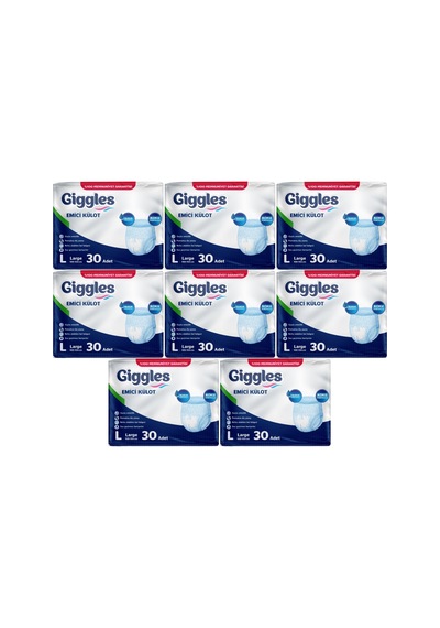 Giggles Hasta Bezi Yetişkin Emici Külot L-büyük 240 Adet 8pk 30 L