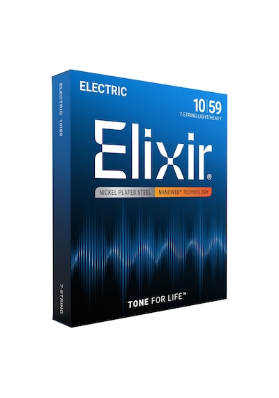 Elixir 12074 Nanoweb Light/heavy 7 Telli Elektro Gitar Teli 10-59