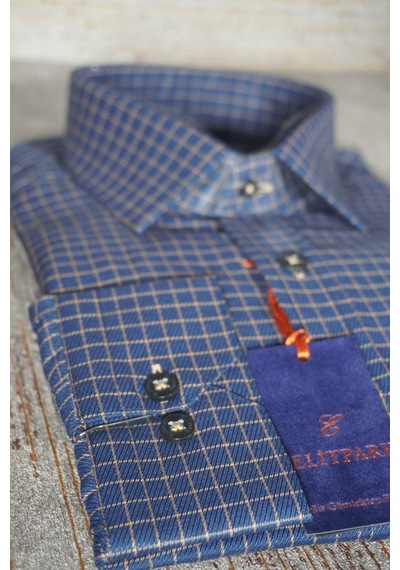 Elitpark Square Pattern Kareli Uzun Kollu Pamuklu Cepli Rahat Kalıp Premium Erkek Gömlek Lacivert Elitpark Square Pattern Kareli Uzun Kollu Pamuklu Cepli Rahat Kalıp Premium Erkek Gömlek Lacivert