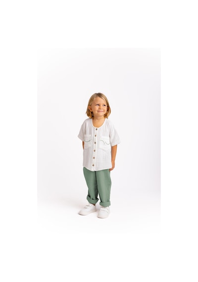 Oliven The Kid Müslin Cepleri Nakışlı Takım Çağla Çağla Çağla Yeşili