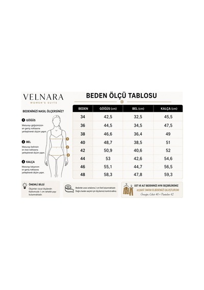 Velnara Moda Kırık Beyaz Modern Klasik Kadın Takım Elbise - Düğme Detaylı Ceket & Astarlı Kalem Etek Kırık Beyaz - 942457488 Kırık Beyaz
