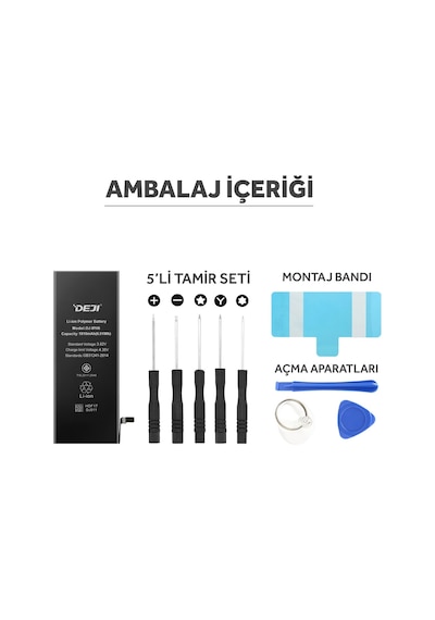 Deji Apple Uyumlu iPhone 6  Batarya Pil