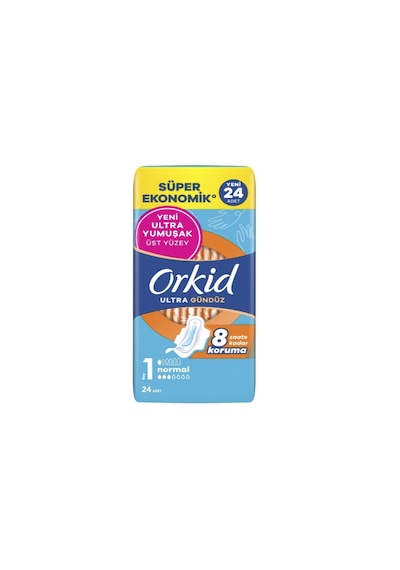 Orkid Ultra Gündüz Boy:1 24 Adet Süper Ekonomik Hijyenik Ped
