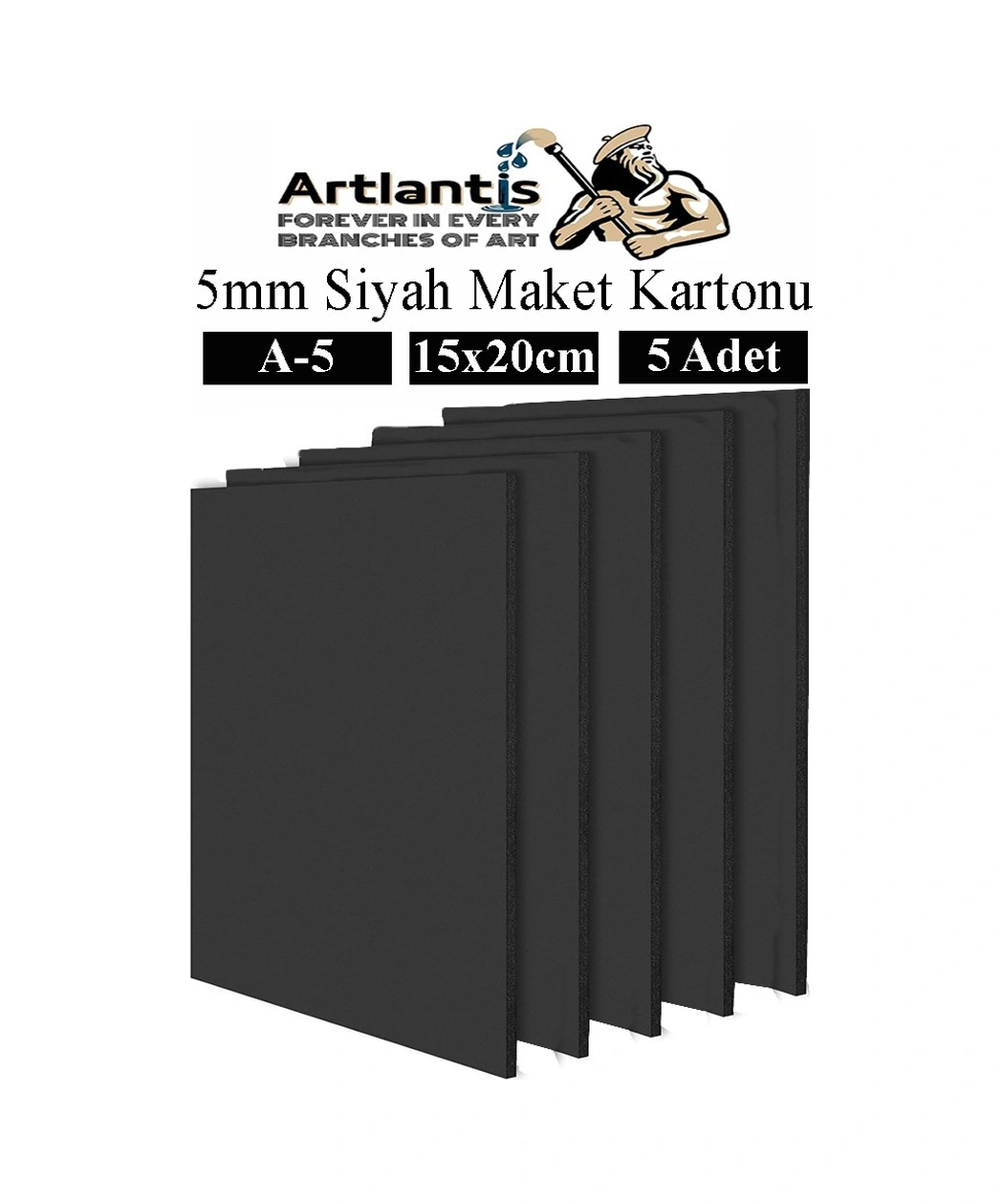 Maket Kartonu Siyah Fotoblok 5 Mm A5 15x20 Cm 5 Adet Hobi Sanat Okul Köpüklü Straforlu Maket Kartonu Maket Yapımı