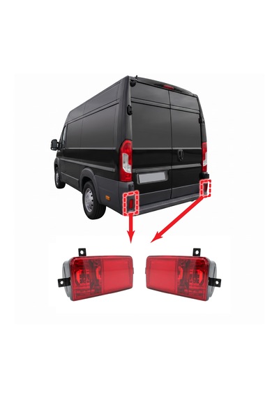 Arka Stop Alt Lamba Seti Sağ + Sol Citroen Jumper 06 / Fiat Ducato 06 / Peugeot Boxer 06 Oem: 1355876080 / 469707486 / 6351.cn / Pb636 / Pb635