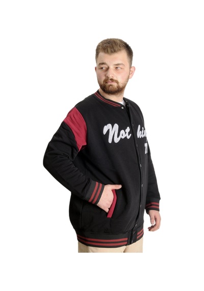Mode Xl Büyük Beden Erkek Kolej Mont Nothing 23630 Siyah Siyah
