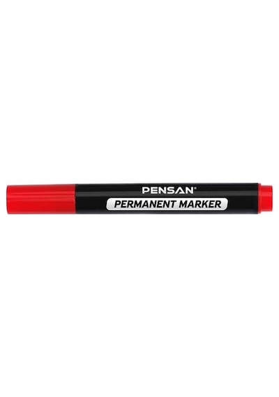 Pensan 6600 Yuvarlak Uç Permanent Marker Kırmızı Çok Renkli