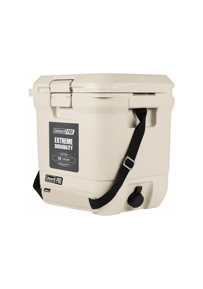 Coleman Pro 25qt Buzluk Kamp Yat Tekne 24l 36 Kutu Kapasite 3 Gün Soğuk Tutar Taşınabilir Bej