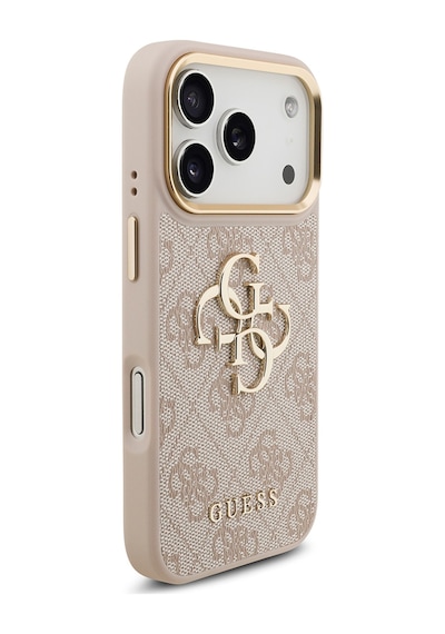 Apple Uyumlu iPhone 17 Pro Kılıf Guess Lisanslı 4g Büyük Metal Logolu Kalın Askılı Kapak Pembe Pembe