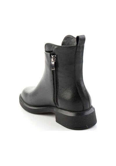 Siyah Hakiki Deri Kadın Bot & Bootie K02788003003