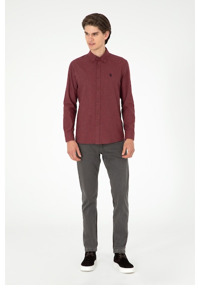 U.s. Polo Assn. Erkek Bordo Gömlek Basic 50296757-vr014 Bordo